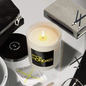 Confessions of a Rebel F*CK MONDAYS Scented Candle Deliciously Addictive NIB NWT